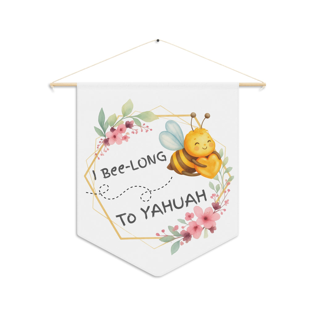 Bee-Long to Yahuah Floral Pennant — Rooted In Yahuah